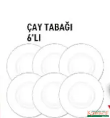 LAV ÇAY TABAĞI 6'LI fiyat ve kampanya bilgisi